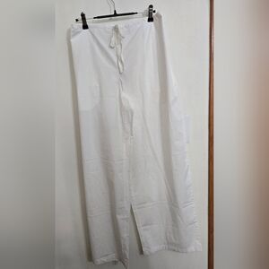 SKIMS Women's White Drawstring Relaxed Chinos